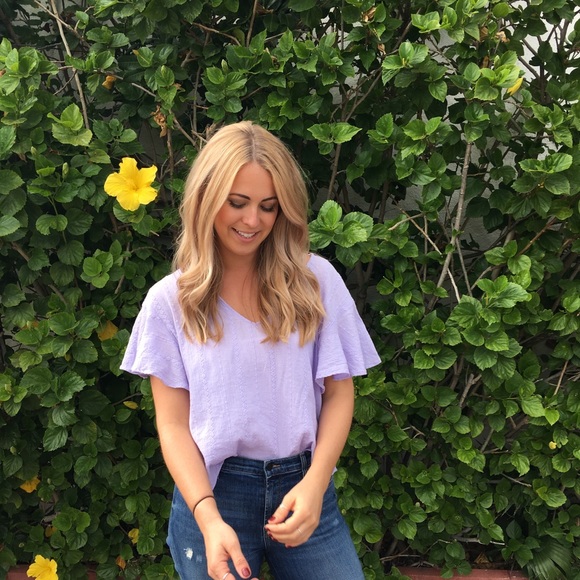 Lavender Cotton Spring Blouse - Picture 7 of 8